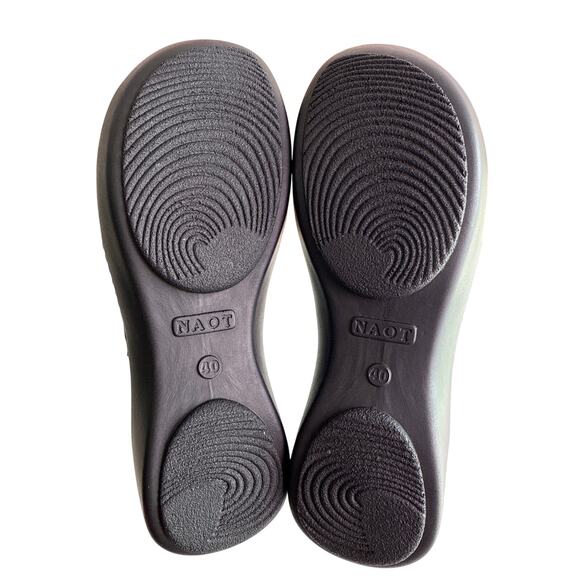 Naot Sea Mary Jane Casual Shoes Women's EU40 9-9.5 Black Leather Suede Swirl - Picture 8 of 9